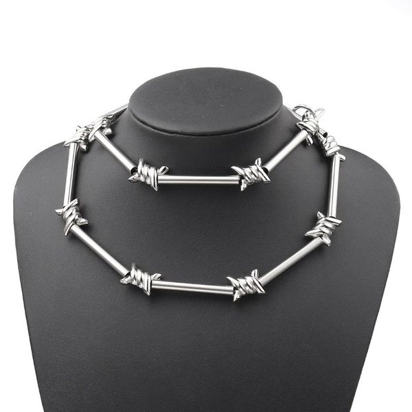 chokers goth wire brambles thorns choker necklace for men women hip hop gothic punk neck chain egirl rock fashion layered jewelry, Golden;silver
chokers goth wire brambles thorns choker necklace for men women hip hop gothic punk neck chain egirl rock fashion layered jewelry, Golden;silver