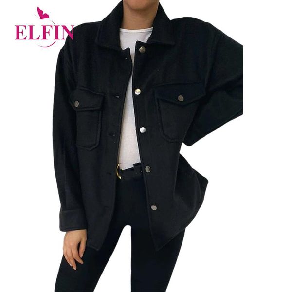 women's wool & blends women autumn winter solid buttons pockets long sleeve woolen coat ladies all-match korean casual loose outwear 20, Black
women's wool & blends women autumn winter solid buttons pockets long sleeve woolen coat ladies all-match korean casual loose outwear 20, Black