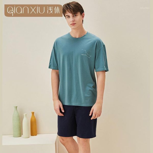 men's sleepwear summer couple pajamas men bamboo fiber short-sleeved simple printing home service suits, Black;brown
men's sleepwear summer couple pajamas men bamboo fiber short-sleeved simple printing home service suits, Black;brown