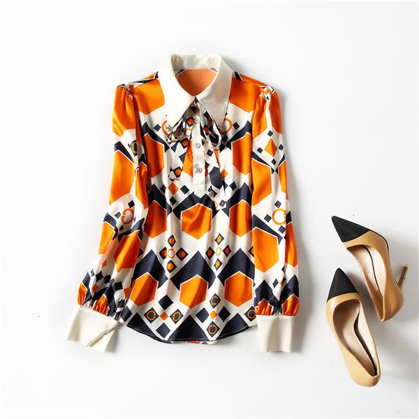 european and american women's clothing 2021 spring long sleeve lapel with geometric print fashion silk shirt pmkp, White
european and american women's clothing 2021 spring long sleeve lapel with geometric print fashion silk shirt pmkp, White
