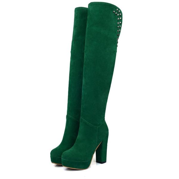 boots elegant girl flock platform knee high winter dress women rivet fashion party shoes woman, Black
boots elegant girl flock platform knee high winter dress women rivet fashion party shoes woman, Black