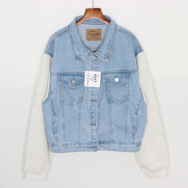 women's jackets spring oversize vintage splice fake two short denim jacket streetwear kurtka jeansowa damska washed casual jeans, Black;brown
women's jackets spring oversize vintage splice fake two short denim jacket streetwear kurtka jeansowa damska washed casual jeans, Black;brown