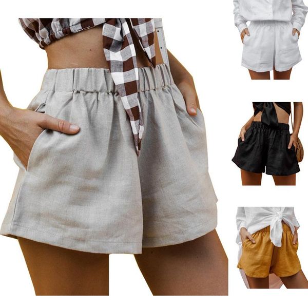 women's shorts 2021 summer loose solid color wide-leg king cotton and linen, White;black
women's shorts 2021 summer loose solid color wide-leg king cotton and linen, White;black