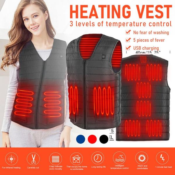 men's vests usb infrared electric heating vest v-neck men winter sportswear women outdoor warm jacket smart cotton for camping, Black;white
men's vests usb infrared electric heating vest v-neck men winter sportswear women outdoor warm jacket smart cotton for camping, Black;white