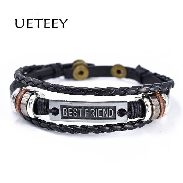 friend stainless steel braided leather bracelet good men and women multi-layer wooden bead charm bracelets, Golden;silver
friend stainless steel braided leather bracelet good men and women multi-layer wooden bead charm bracelets, Golden;silver