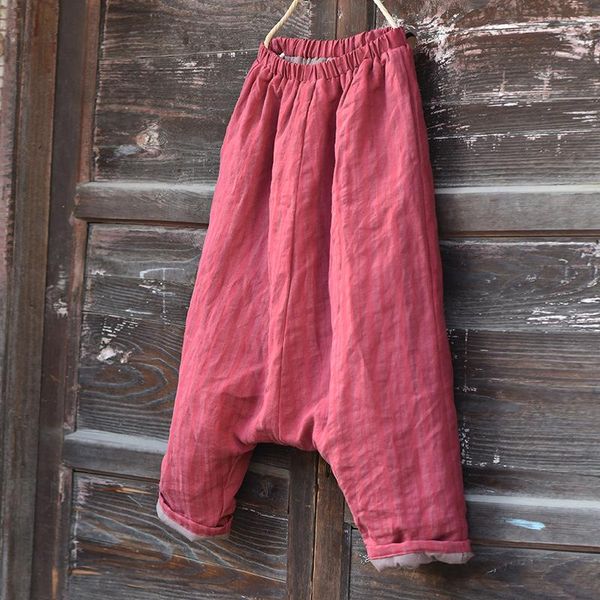 women's pants & capris women winter warm cotton padded linen big size solid color loose leisure low fork trousers yoyikamomo, Black;white
women's pants & capris women winter warm cotton padded linen big size solid color loose leisure low fork trousers yoyikamomo, Black;white