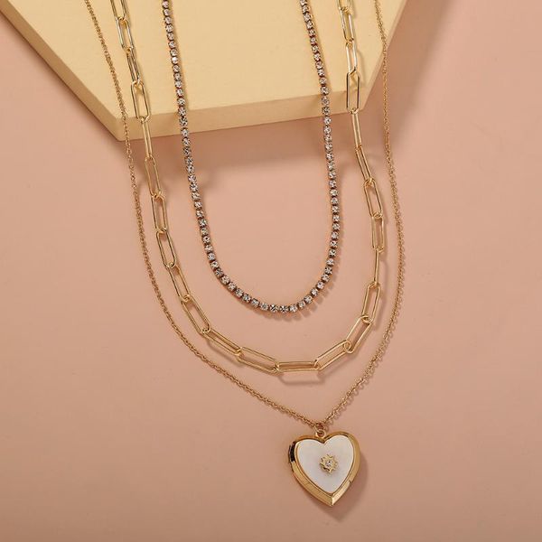 chains gold lock jewelry on the neck stacking multi-layer clavicle chain necklace fashion letter pendant necklaces for women, Silver
chains gold lock jewelry on the neck stacking multi-layer clavicle chain necklace fashion letter pendant necklaces for women, Silver