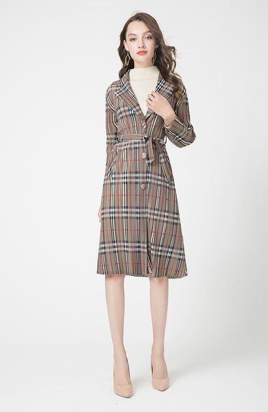 coats miyake turn-down collar of plaid pleated long sleeve single belt outerwear, Tan;black
coats miyake turn-down collar of plaid pleated long sleeve single belt outerwear, Tan;black