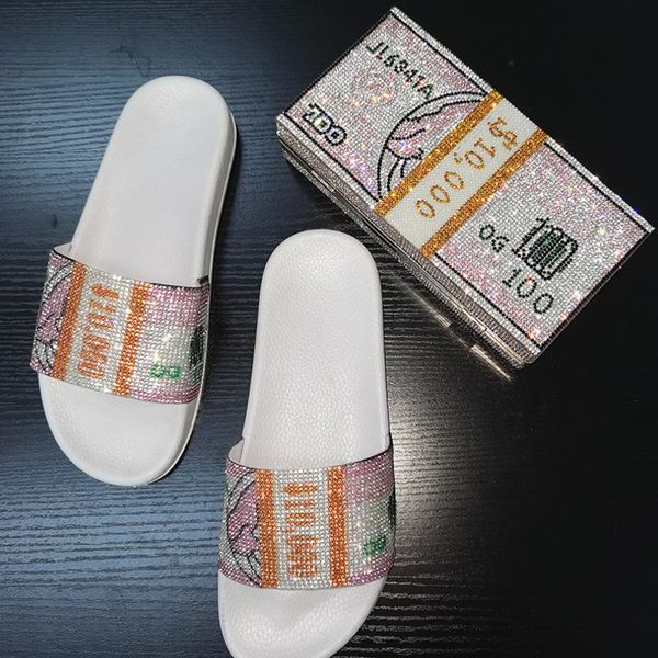 diamond dollar slippers women's summer wear fashion versatile sandals soft slides ladies, Black
diamond dollar slippers women's summer wear fashion versatile sandals soft slides ladies, Black