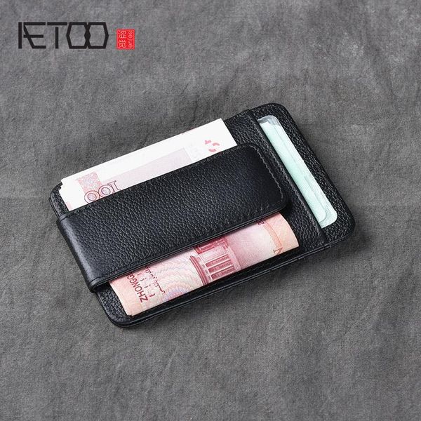 card holders aetoo cowhide men's creative small wallet, leather holder, driver's license bag, Brown;gray
card holders aetoo cowhide men's creative small wallet, leather holder, driver's license bag, Brown;gray