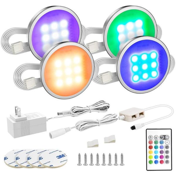 cabinet light rgb lamp color changing puck lights w/ remote control dimmable under shelf kitchen counter furniture lighting
cabinet light rgb lamp color changing puck lights w/ remote control dimmable under shelf kitchen counter furniture lighting