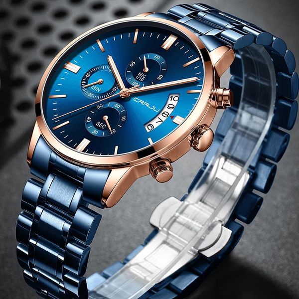 wristwatches crrju blue watch men sport military quartz clock 30m waterproof full steel strap airplane pointer lumnious wristwatch, Slivery;brown
wristwatches crrju blue watch men sport military quartz clock 30m waterproof full steel strap airplane pointer lumnious wristwatch, Slivery;brown