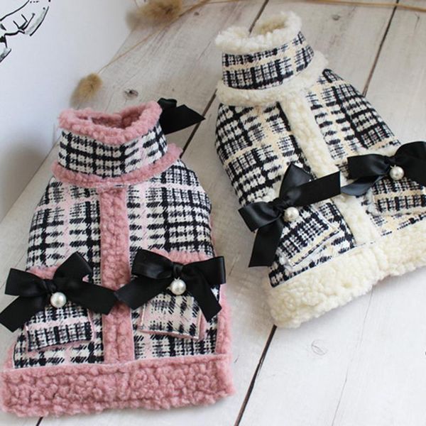 dog apparel pet winter clothes warm thicken lamb fleece high neck jacket for small dogs pearl bow knot adorn pocket coat chihuahua pug
dog apparel pet winter clothes warm thicken lamb fleece high neck jacket for small dogs pearl bow knot adorn pocket coat chihuahua pug