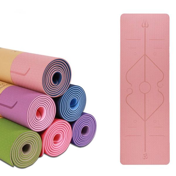 yoga mats two color position line tpe mat environmental protection tasteless antiskid exercise
yoga mats two color position line tpe mat environmental protection tasteless antiskid exercise