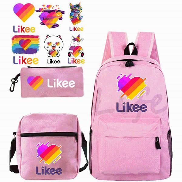backpack 3pcs / set likee school bags for girls boy laptravel women video app shoulder pencil bag
backpack 3pcs / set likee school bags for girls boy laptravel women video app shoulder pencil bag