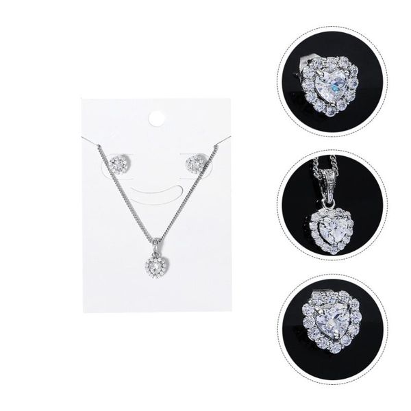 earrings & necklace 1 set vintage heart shape pendant decoration luxury jewelry, Silver
earrings & necklace 1 set vintage heart shape pendant decoration luxury jewelry, Silver