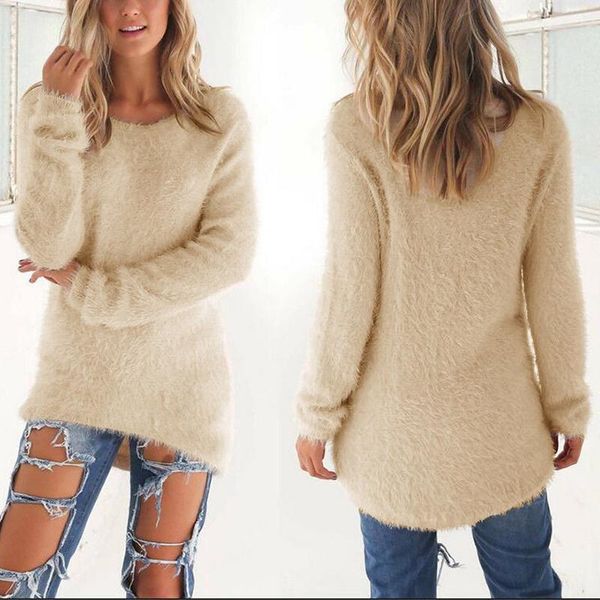 women's sweaters women knitted long pullovers autumn winter warm clothes casual round collar solid color cold blouse pink black jumpers, White;black
women's sweaters women knitted long pullovers autumn winter warm clothes casual round collar solid color cold blouse pink black jumpers, White;black