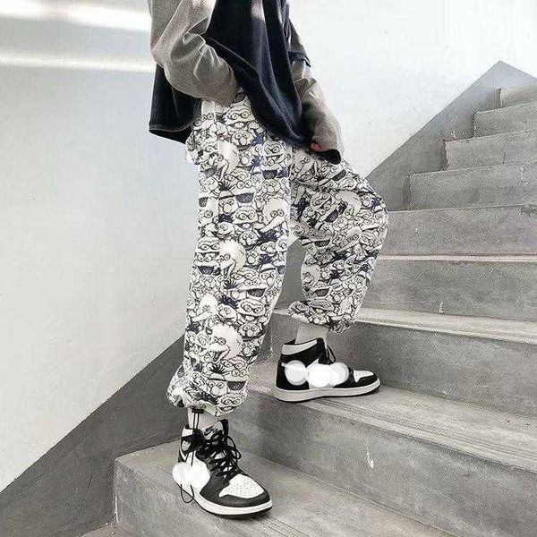 men's pants design sense niche fashion corset casual pantalones hombre joggers men, Black
men's pants design sense niche fashion corset casual pantalones hombre joggers men, Black