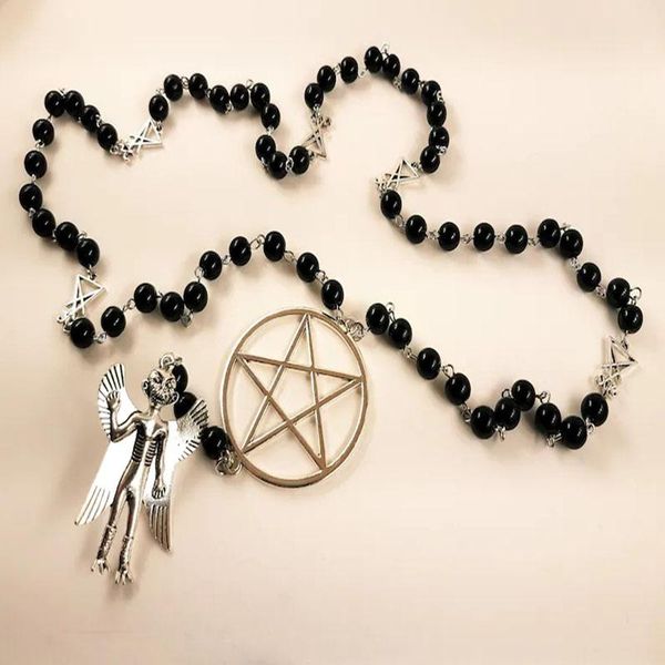 pendant necklaces pazuzu rosary - mysterious demon flying rune lucifer necklace gothic beads satan protect gift, Silver
pendant necklaces pazuzu rosary - mysterious demon flying rune lucifer necklace gothic beads satan protect gift, Silver