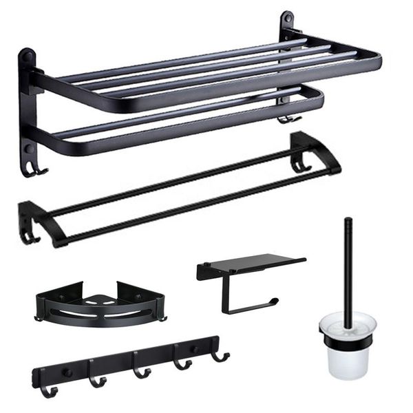 bath accessory set 50cm matte black double towel bars bathroom hanger space aluminum accessories rack ring toilet brush
bath accessory set 50cm matte black double towel bars bathroom hanger space aluminum accessories rack ring toilet brush