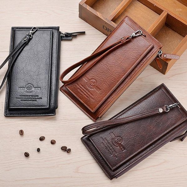 men long vintage wallet wrist large capacity coin pocket leather clutch multifunctional men's card holder simple phone purse wallets1, Red;black
men long vintage wallet wrist large capacity coin pocket leather clutch multifunctional men's card holder simple phone purse wallets1, Red;black