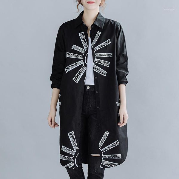 casual dresses women fashion printed single-breasted dress black vestidos mid-calf long shirt turn down collar with pockets 2021, Black;gray
casual dresses women fashion printed single-breasted dress black vestidos mid-calf long shirt turn down collar with pockets 2021, Black;gray
