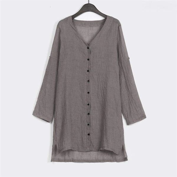 autumn clothes women cotton&linen solid long sleeve loose casual blouses fashion buttons thin outwear plus size women's & shirts, White
autumn clothes women cotton&linen solid long sleeve loose casual blouses fashion buttons thin outwear plus size women's & shirts, White