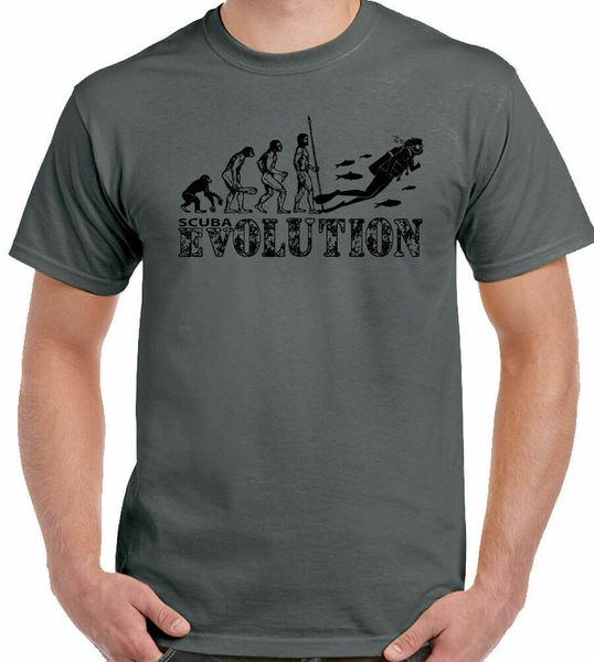 t-shirt men's evolution diving snorkel equipment gear fun sea air tanks, White;black 
t-shirt men's evolution diving snorkel equipment gear fun sea air tanks, White;black