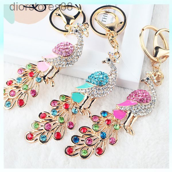 key chain korean colorful peacock car cartoon diamond inlaid girls' creative bag decoration products, Silver
key chain korean colorful peacock car cartoon diamond inlaid girls' creative bag decoration products, Silver