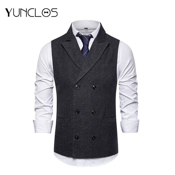 men's vests yunclos herringbone pattern double-breasted vest men party banquet business casual chaleco hombre wedding s-2xl, Black;white
men's vests yunclos herringbone pattern double-breasted vest men party banquet business casual chaleco hombre wedding s-2xl, Black;white