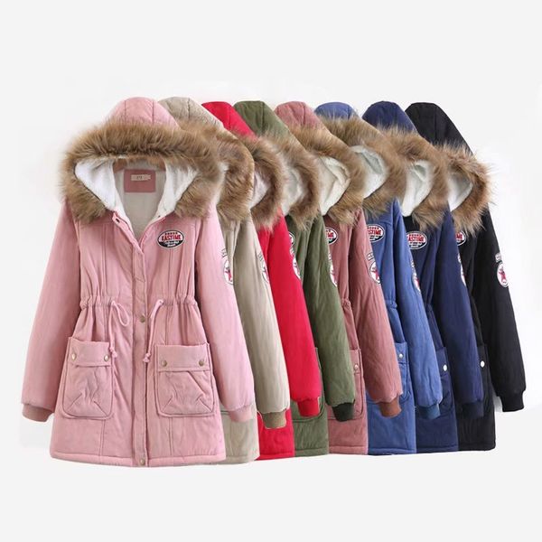 down autumn thickening cotton padded long parka female fur hooded berber fleece lined pocket sashes women winter coats, Black
down autumn thickening cotton padded long parka female fur hooded berber fleece lined pocket sashes women winter coats, Black
