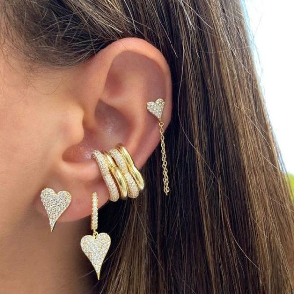 dangle & chandelier heart earring for women stainless steel gold fine zircon cute charm chain lover hoop earrings jewelry gift bijoux femme, Silver
dangle & chandelier heart earring for women stainless steel gold fine zircon cute charm chain lover hoop earrings jewelry gift bijoux femme, Silver