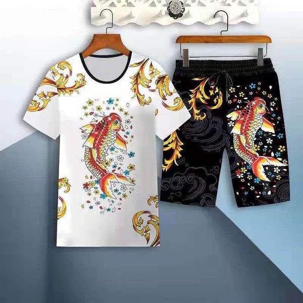 men's tracksuits casual suit fashion print short-sleeved t-shirt shorts young and middle-aged trend personality loose soft - 4xl, Gray
men's tracksuits casual suit fashion print short-sleeved t-shirt shorts young and middle-aged trend personality loose soft - 4xl, Gray