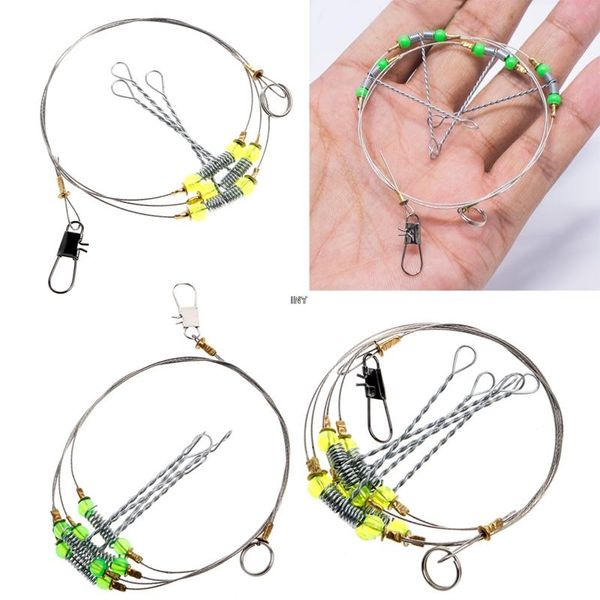 fishing hooks 3/4/5pcs anti-winding 6 swivel string hook steel rigs wire leader fishhooks iny
fishing hooks 3/4/5pcs anti-winding 6 swivel string hook steel rigs wire leader fishhooks iny