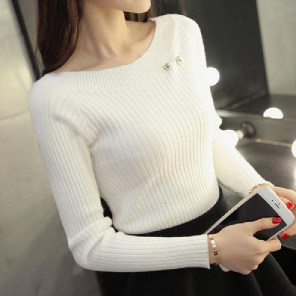 autumn winter women long sleeve sweater boat neck slim knitted sweet femme korean pull tight shirts jumper 5 colors, White;black
autumn winter women long sleeve sweater boat neck slim knitted sweet femme korean pull tight shirts jumper 5 colors, White;black
