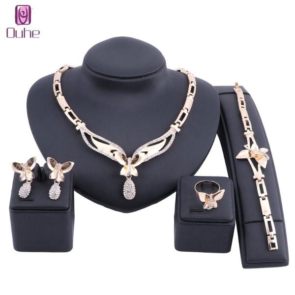 earrings & necklace fashion african dubai gold color butterfly crystal bracelet ring women italian bridal accessories jewelry set, Silver
earrings & necklace fashion african dubai gold color butterfly crystal bracelet ring women italian bridal accessories jewelry set, Silver
