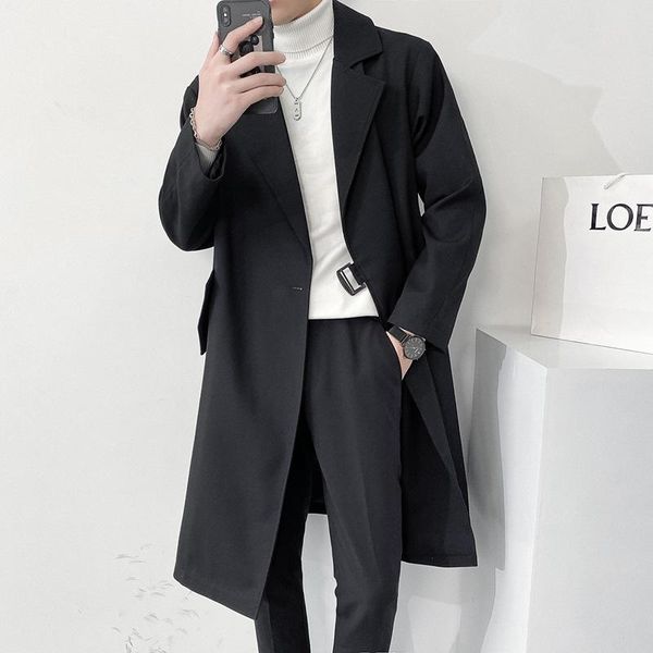 men's trench coats oimg autumn windbreaker light mature wind mid-length thin coat korean loose men, Tan;black
men's trench coats oimg autumn windbreaker light mature wind mid-length thin coat korean loose men, Tan;black