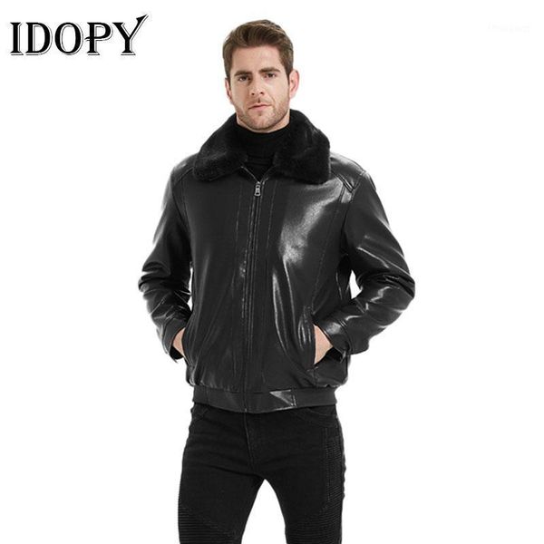 men's jackets idopy men autumn casual leather coat fashion outerwear pu jacket coats, Black;brown
men's jackets idopy men autumn casual leather coat fashion outerwear pu jacket coats, Black;brown