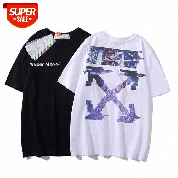 whit character arrow print loose casual short sleeve #2v3r, White;black 
whit character arrow print loose casual short sleeve #2v3r, White;black