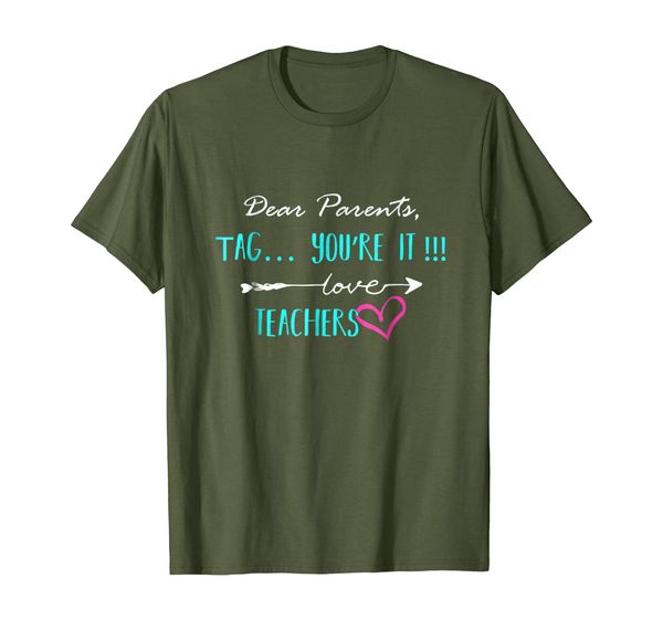 dear parents tag you're it love teacher t shirt funny gift, White;black
dear parents tag you're it love teacher t shirt funny gift, White;black