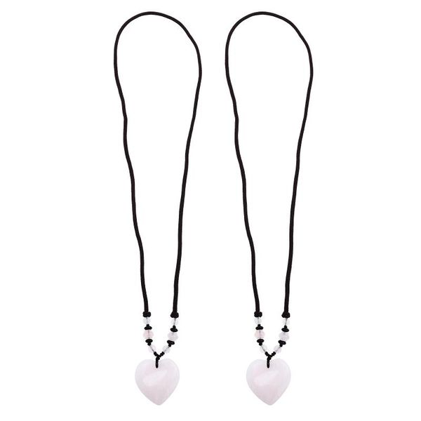 pendant necklaces 2pcs natural stone necklace heart dangle neck chain winter sweater jewelry, Silver
pendant necklaces 2pcs natural stone necklace heart dangle neck chain winter sweater jewelry, Silver