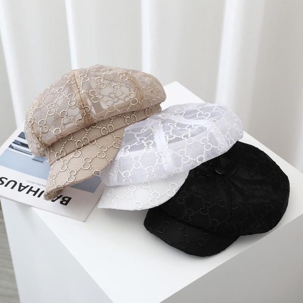 fashion lace summer octagonal hat female korean version of the sun shade cap painter beret berets, Blue;gray
fashion lace summer octagonal hat female korean version of the sun shade cap painter beret berets, Blue;gray