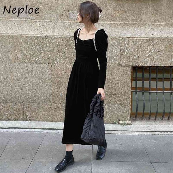 temperament party velour dress women square collar puff long sleeve vestidos high waist hip a line robe winter 210422, Black;gray
temperament party velour dress women square collar puff long sleeve vestidos high waist hip a line robe winter 210422, Black;gray