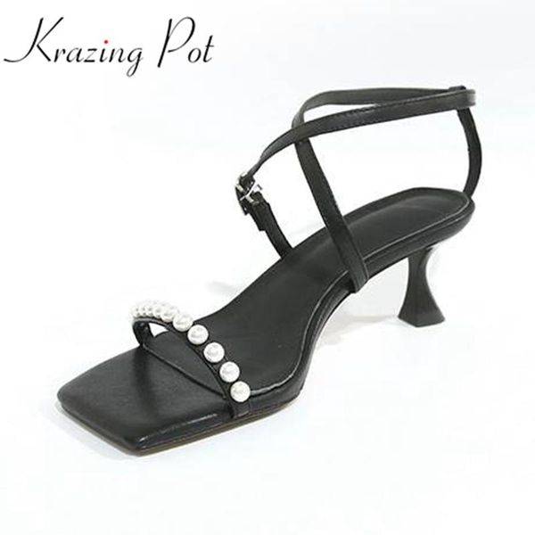 sandals krazing pot full grain leather strange high eels summer gorgeous buckle straps pearl string bead british school l70, Black
sandals krazing pot full grain leather strange high eels summer gorgeous buckle straps pearl string bead british school l70, Black