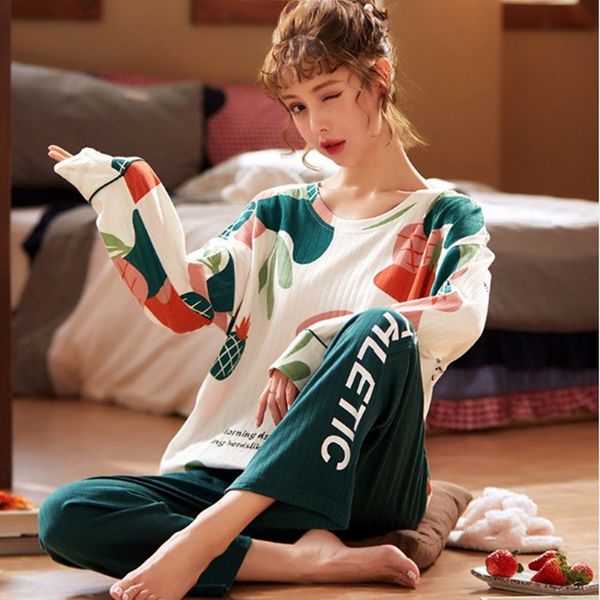 women's sleepwear pajamas women autumn winter long-sleeved pijama set cotton sweet large size outside casual home suit pyjama femm, Black;red
women's sleepwear pajamas women autumn winter long-sleeved pijama set cotton sweet large size outside casual home suit pyjama femm, Black;red