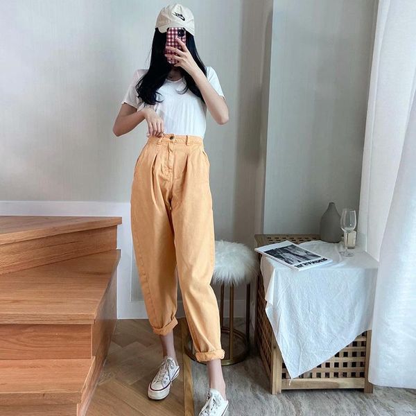 women's jeans woman high waist vintage harem pants washed women 2021 fashion pockets zipper with darts ankle trousers jean, Blue
women's jeans woman high waist vintage harem pants washed women 2021 fashion pockets zipper with darts ankle trousers jean, Blue