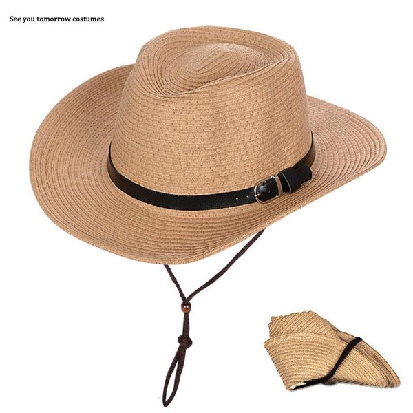 wide brim hats summer hat panama men straw cowboy sun folding western curved, Blue;gray
wide brim hats summer hat panama men straw cowboy sun folding western curved, Blue;gray
