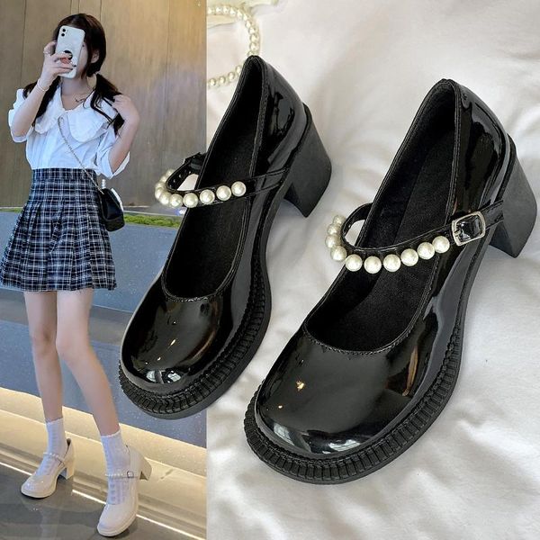 dress shoes 2021 retro women sandals ladies mary jane beige high heels shallow mouth round toe latest african lolita 12cm leather summ, Black
dress shoes 2021 retro women sandals ladies mary jane beige high heels shallow mouth round toe latest african lolita 12cm leather summ, Black