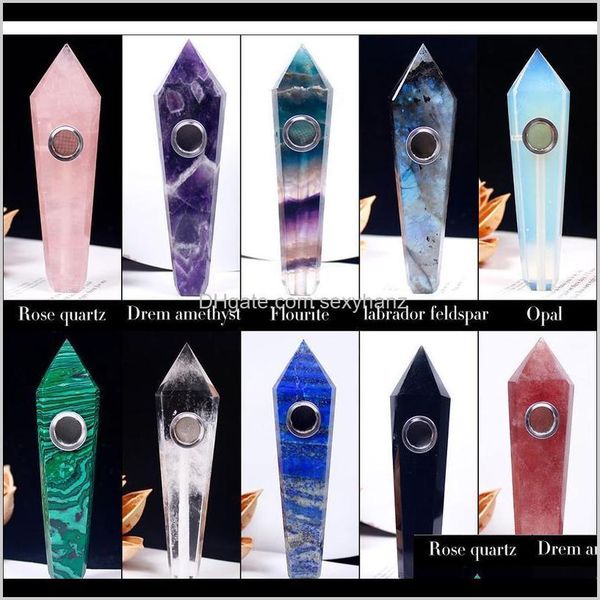 rock natural stone smokey pipe healing quartz jewelry crystal point wand gemstone with 3pc metal filter qylhtx h3qy0 azxhb, Black
rock natural stone smokey pipe healing quartz jewelry crystal point wand gemstone with 3pc metal filter qylhtx h3qy0 azxhb, Black