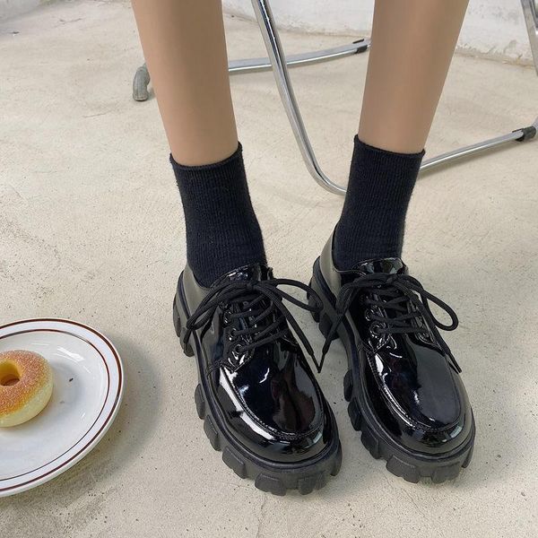 sandals 2021 women's shoes trifle bottom small leather fashion all-match british style round toe lace-up patent, Black
sandals 2021 women's shoes trifle bottom small leather fashion all-match british style round toe lace-up patent, Black